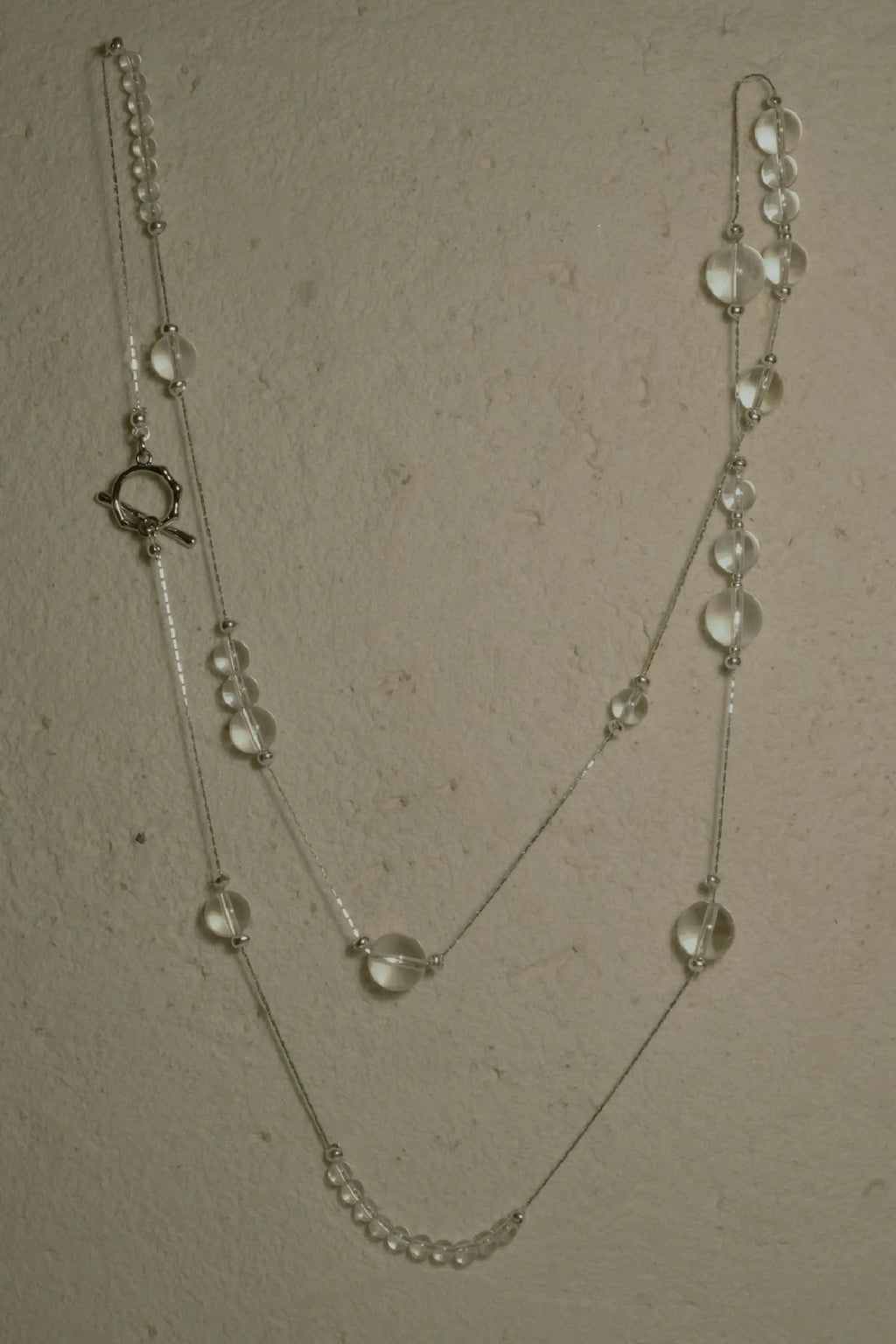 Clear Quartz Double Layer Necklace