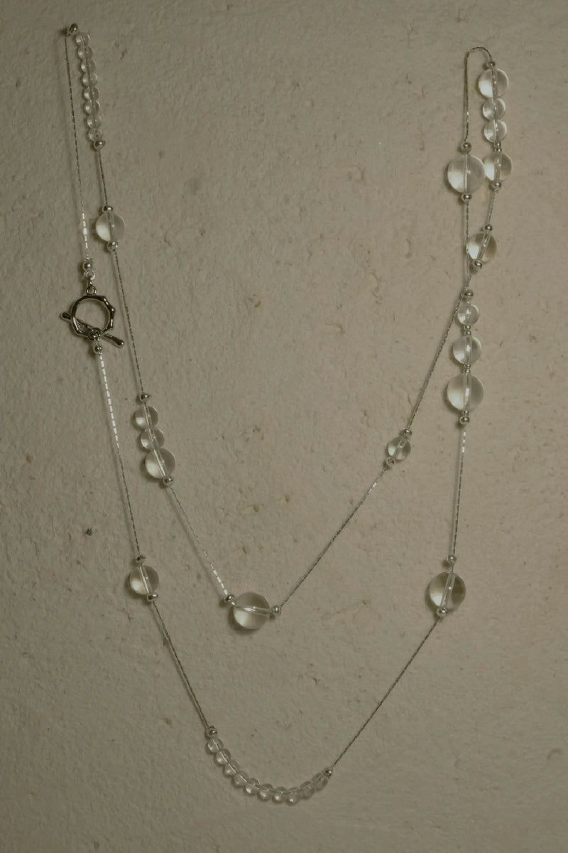 Clear Quartz Double Layer Necklace