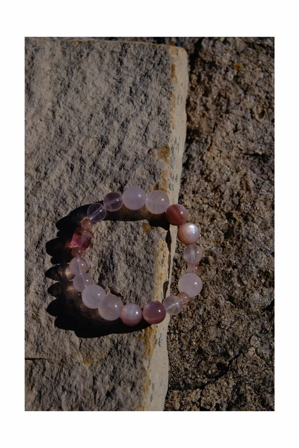 Rose Quartz  & Pink  Lepidolite Bracelet