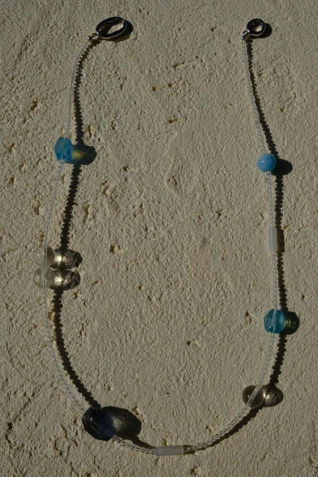 Aquamarine & Clear Quartz Necklace