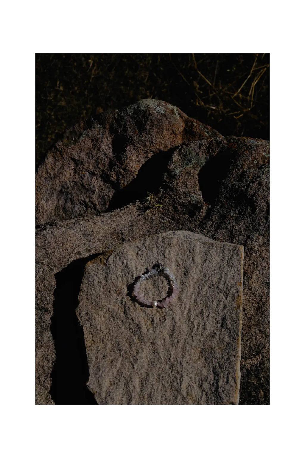 Rose Quartz & Clear Quartz & Pearl Bracelet