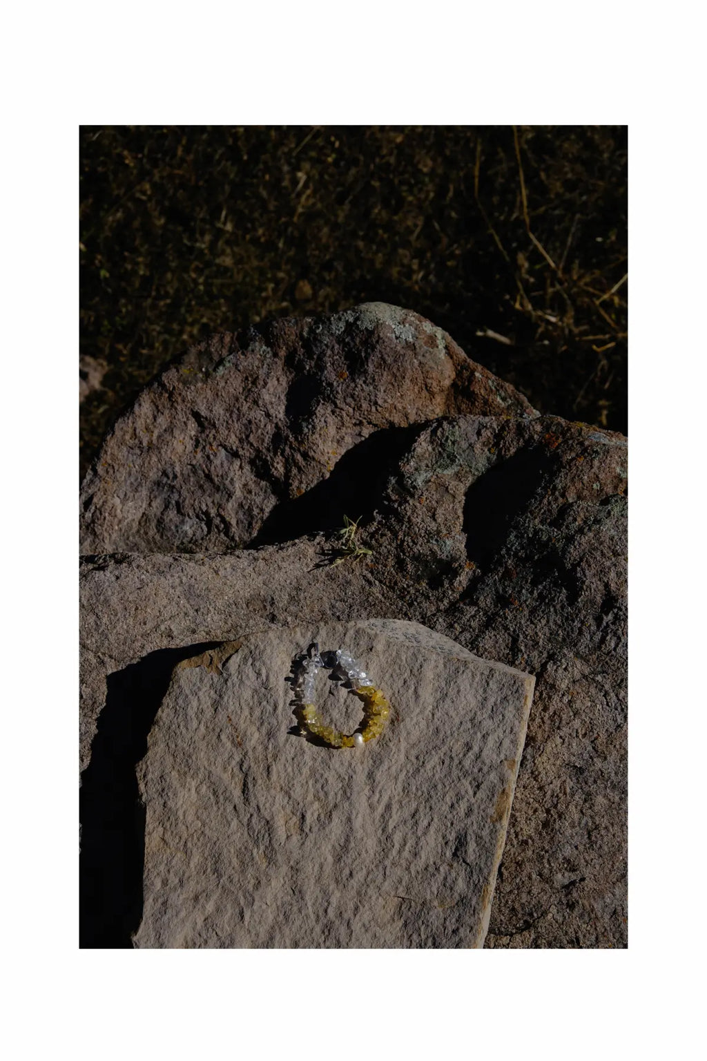 Citrine & Clear Quartz & Pearl Bracelet