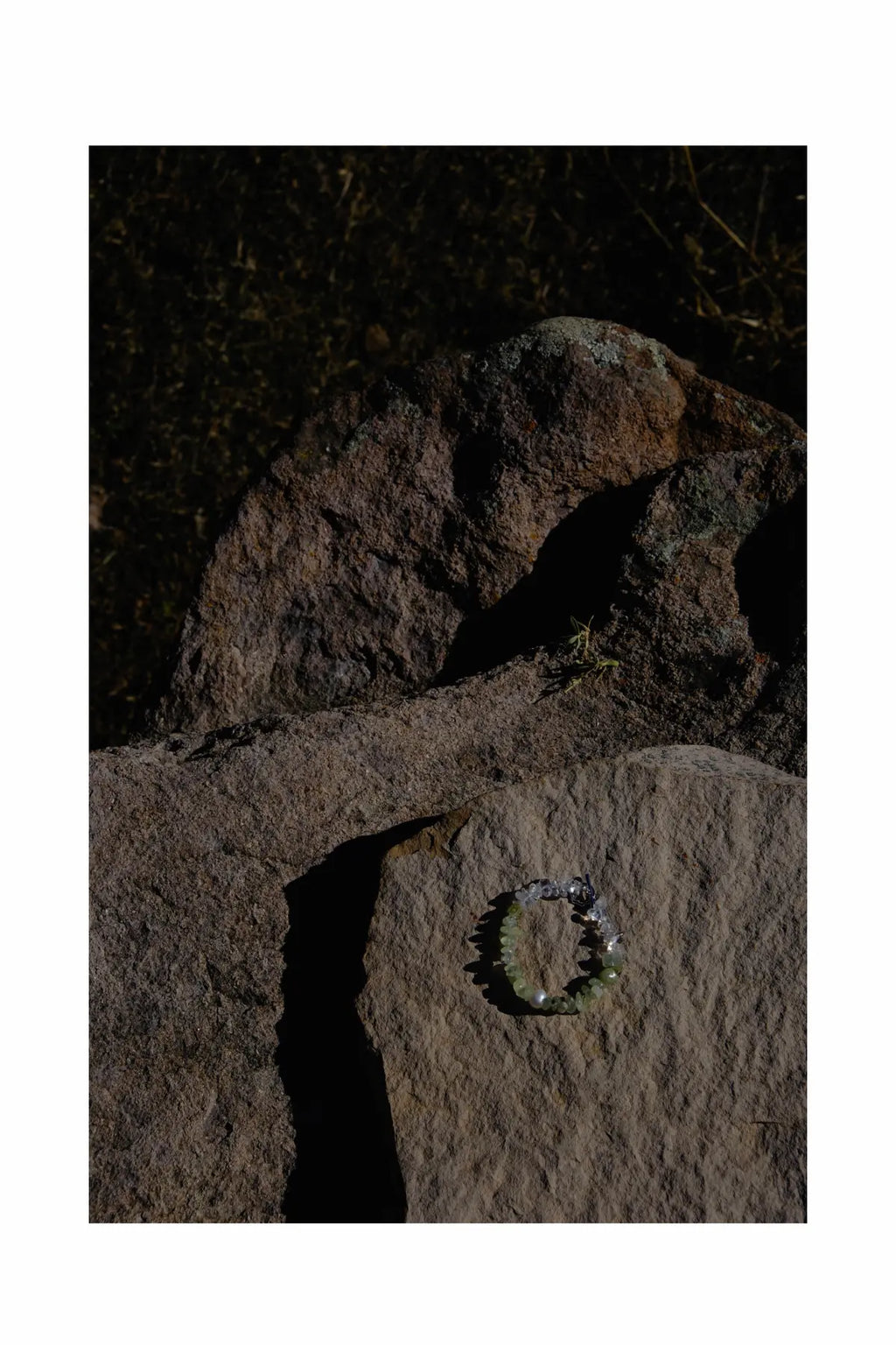 Prehnite & Clear Quartz & Pearl Bracelet