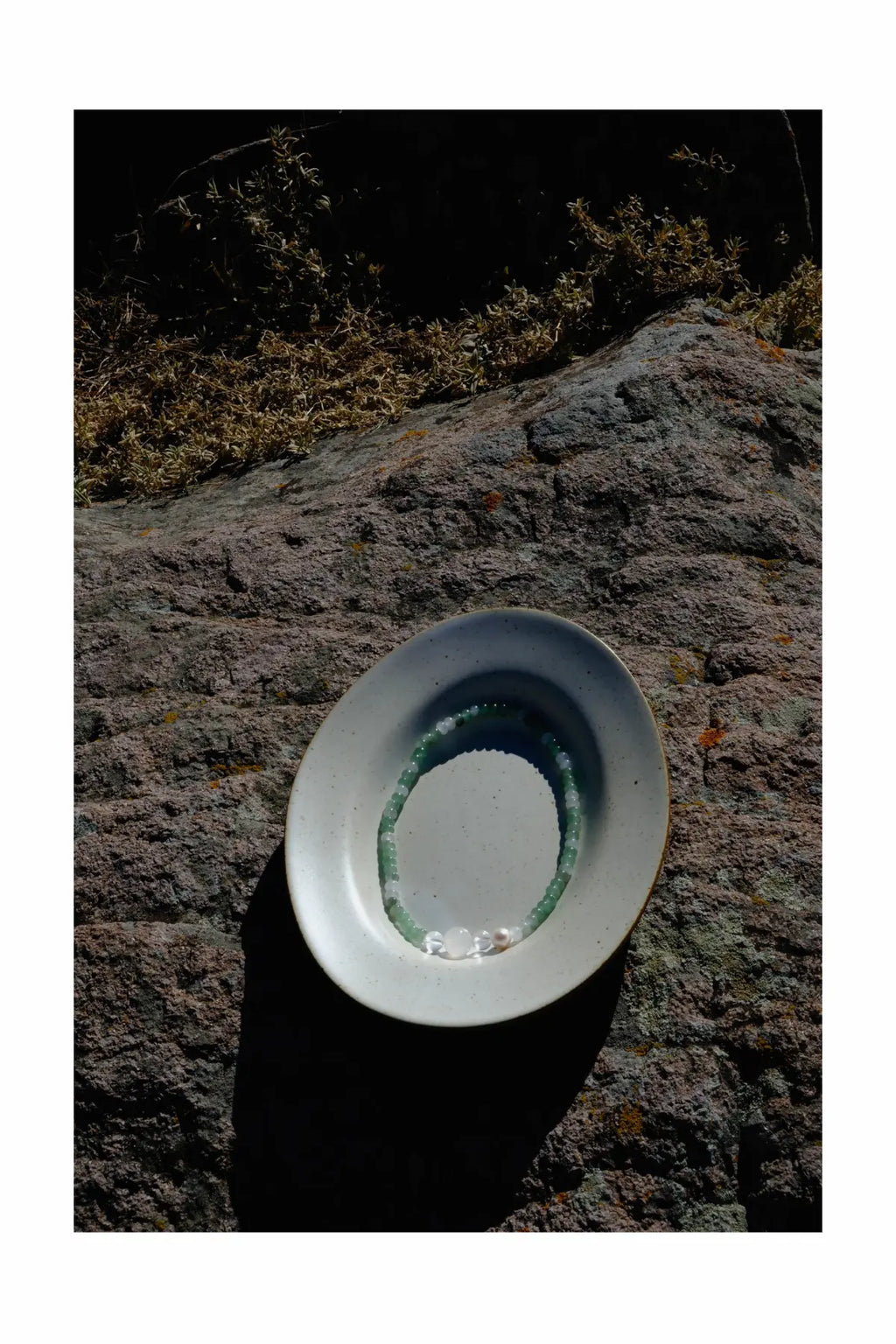 Aventurine & Clear Phantom Quartz Double-Wrap Bracelet