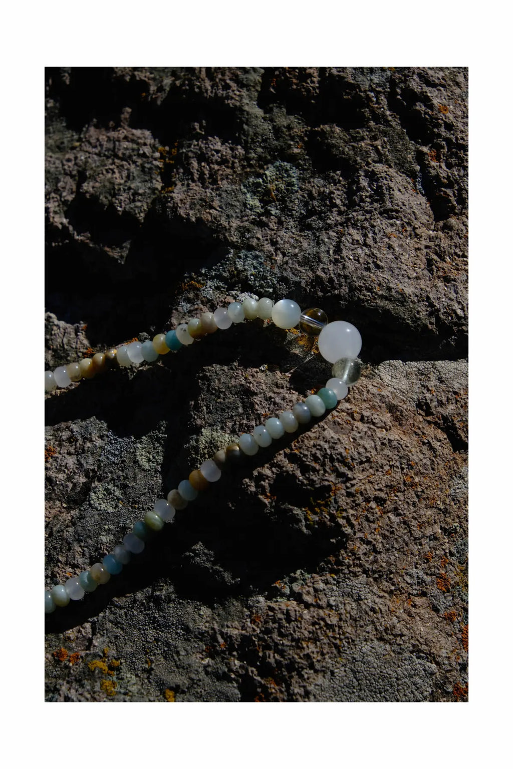Amazonite Jade & Green Moonstone Double-Wrap Bracelet