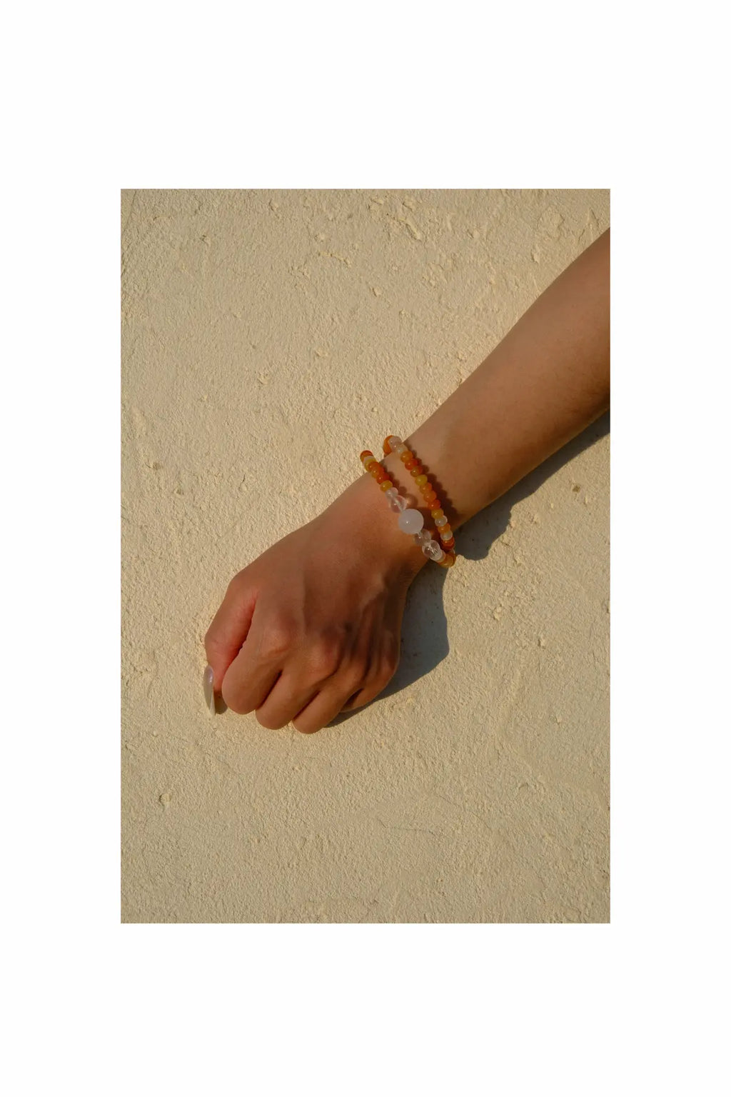 Red Jasper & Clear Phantom Quartz Double-Wrap Bracelet