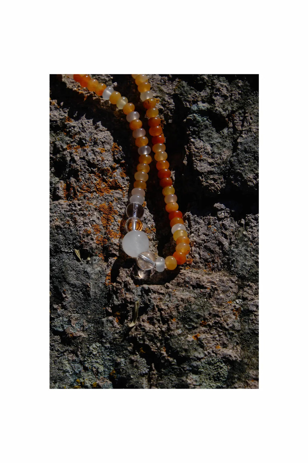 Red Jasper & Clear Phantom Quartz Double-Wrap Bracelet