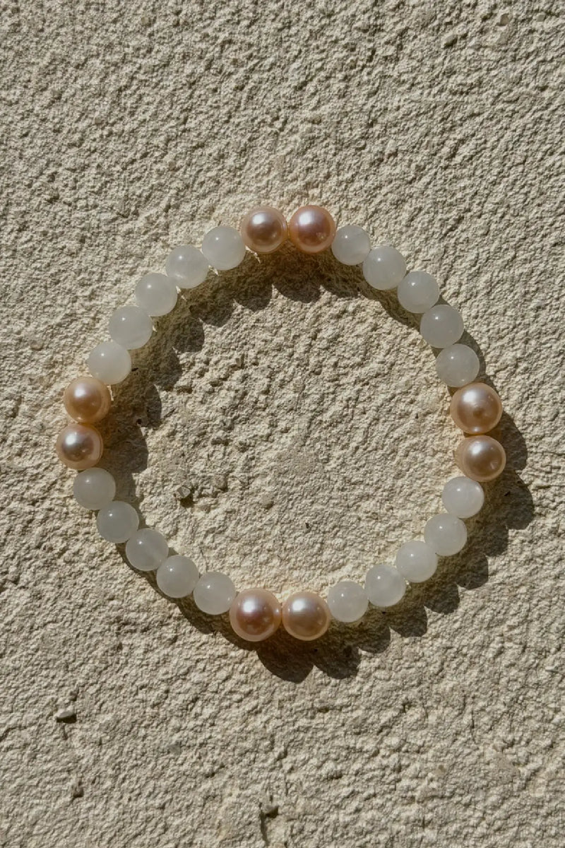 Moonstone & Pearl Bracelet