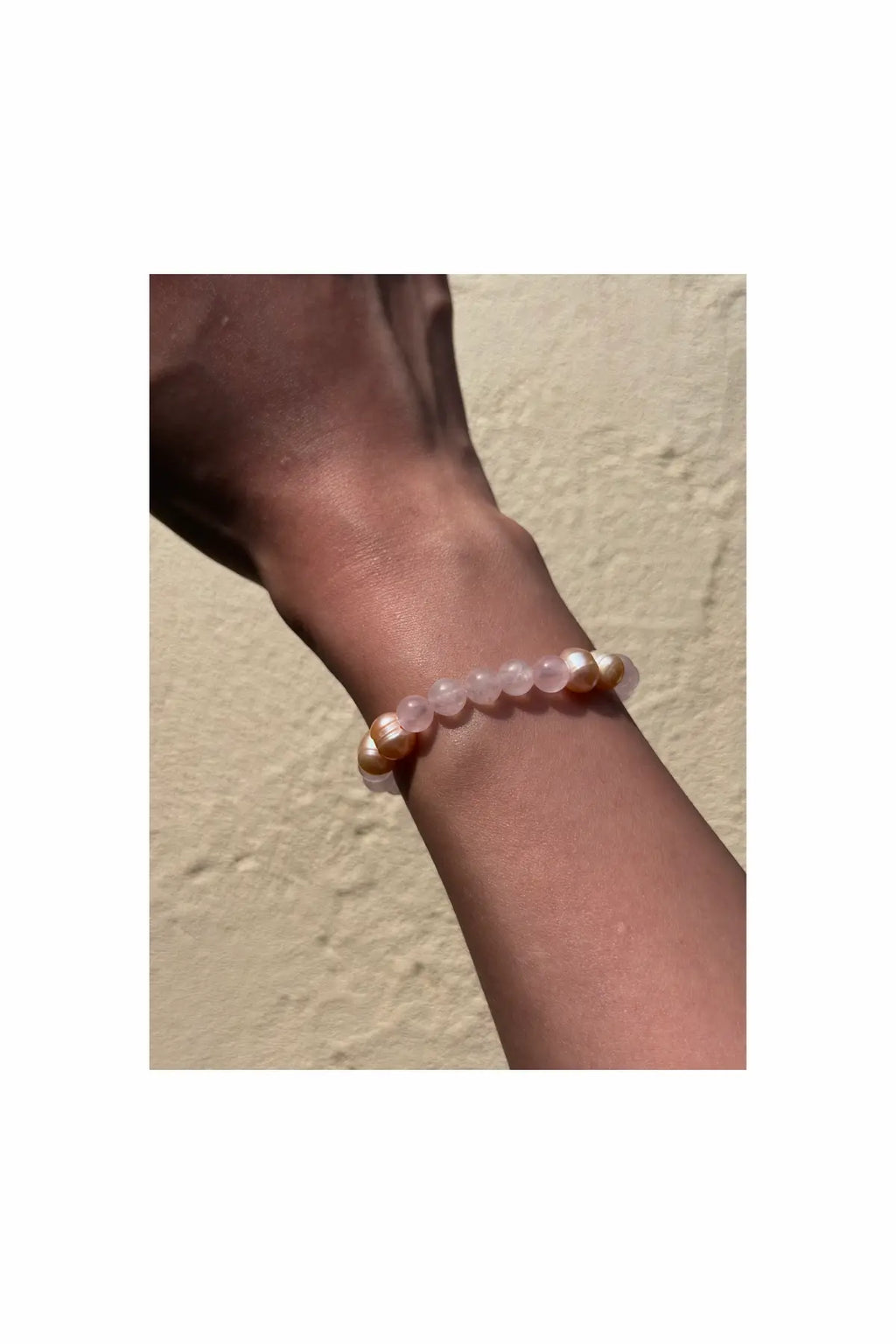 Rose Quartz & Pearl Bracelet