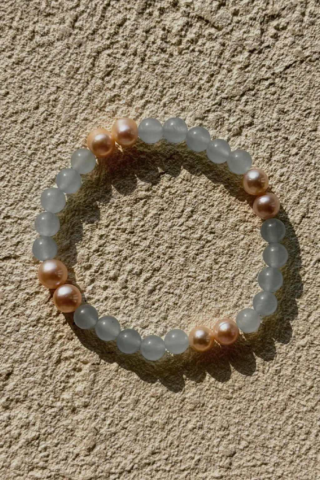 Blue Chalcedony & Pearl Bracelet