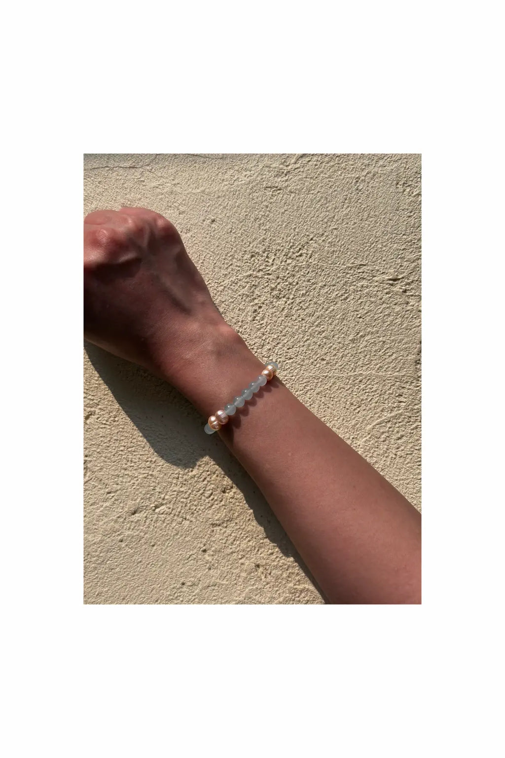 Blue Chalcedony & Pearl Bracelet