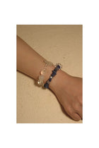 Blue Dumortierite & Tree Resin Talisman Double Wrap Bracelet