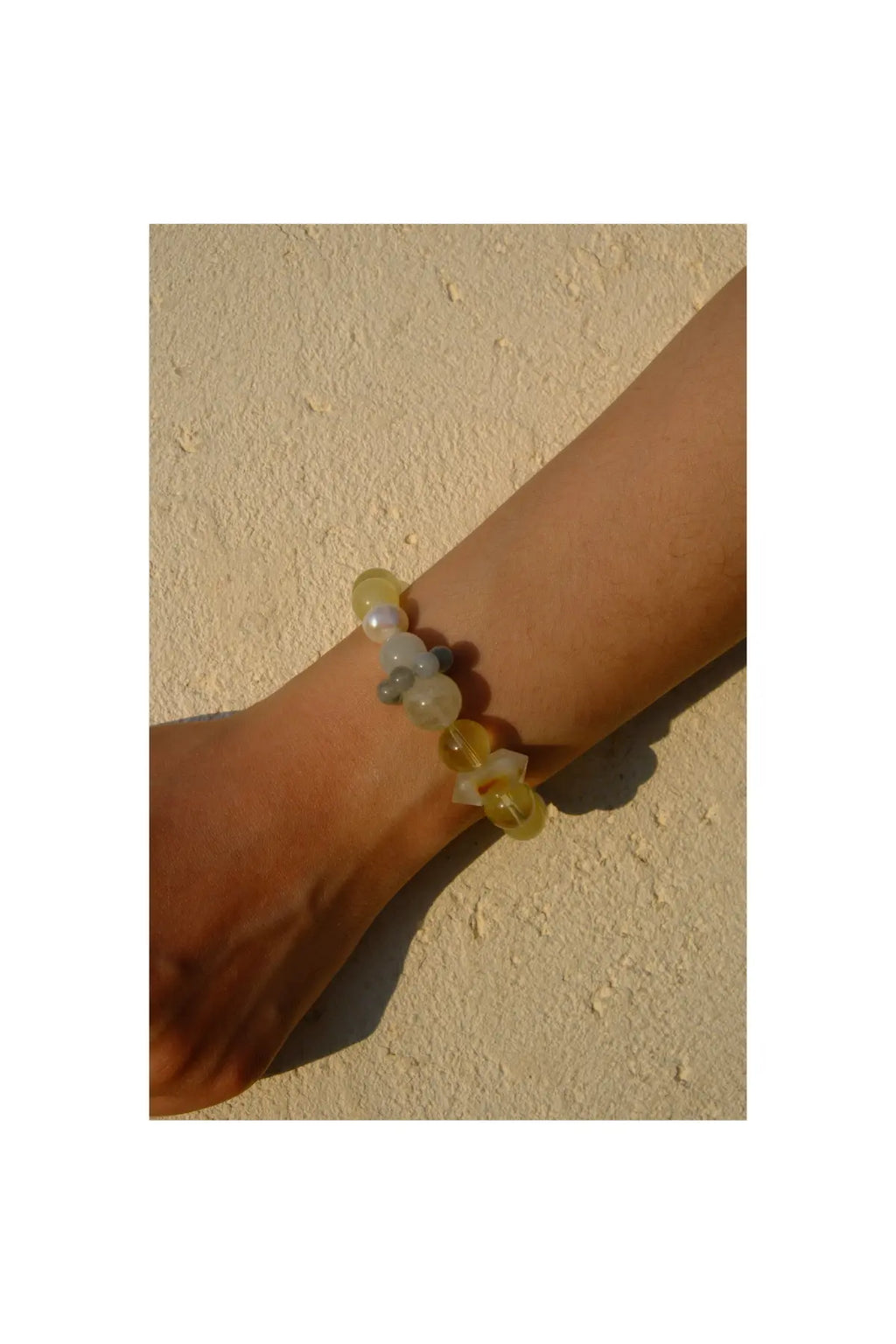 Citrine & Clear Rabbit Hair Quartz Bracelet