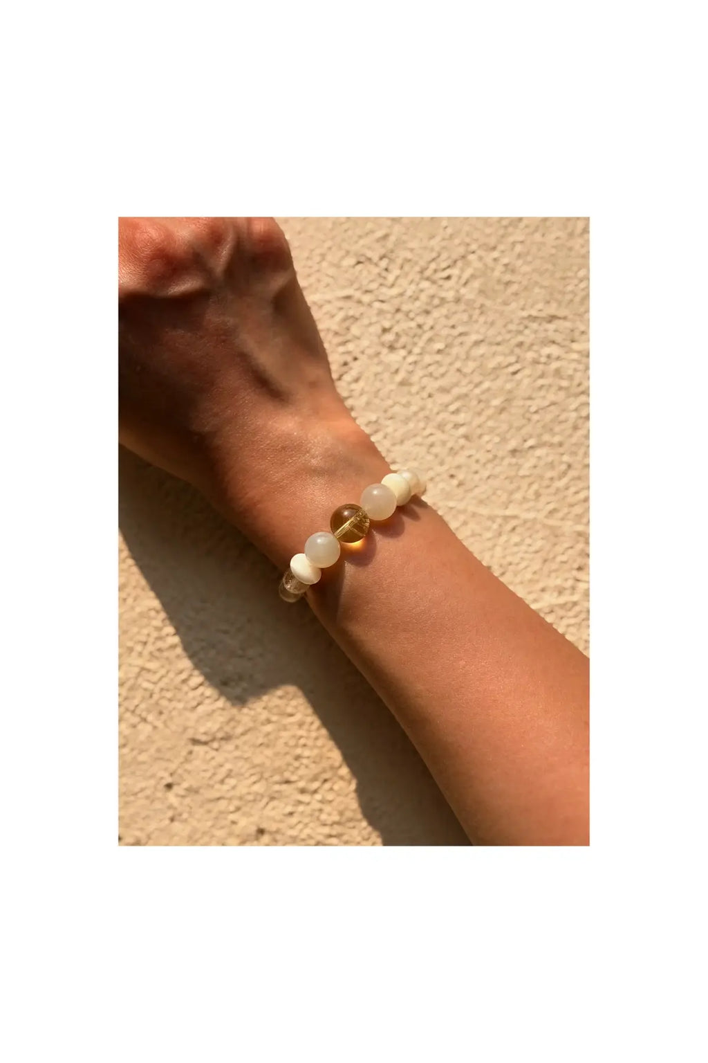 Green Rutilated Quartz & Moonstone Bracelet