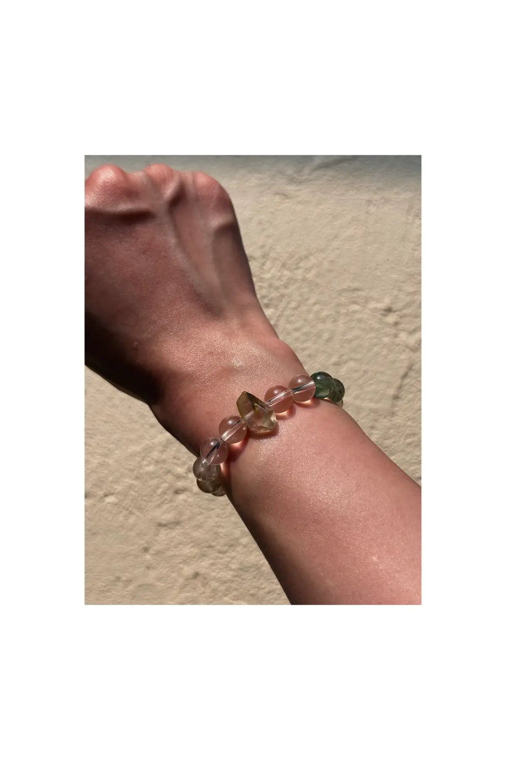 Green Rutilated Quartz & Moonstone Bracelet