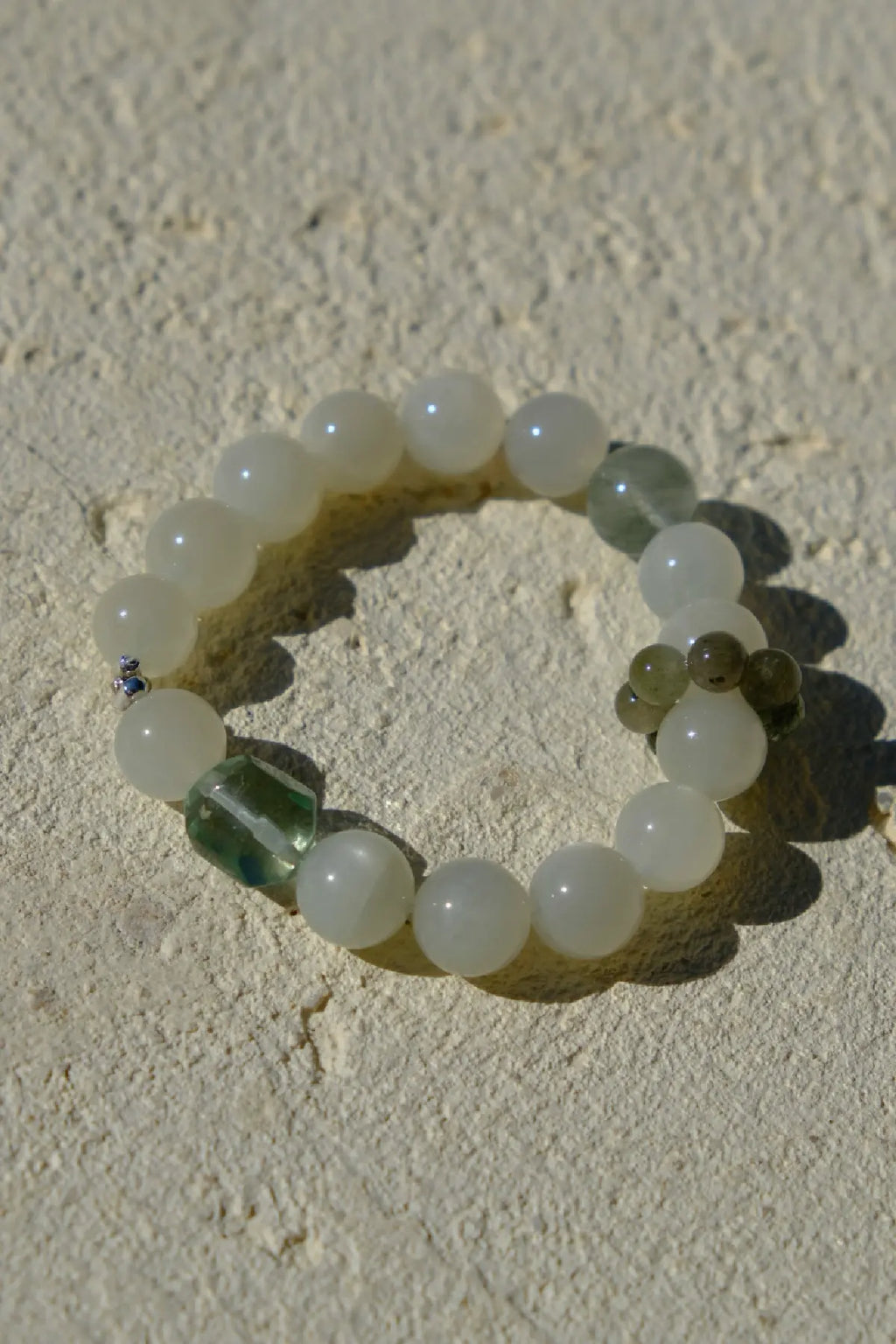 Green Rutilated Quartz & Green Phantom Quartz Bracelet