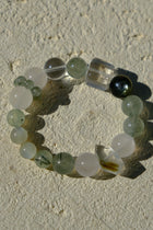 Green Rutilated Quartz & Green Mica Bracelet