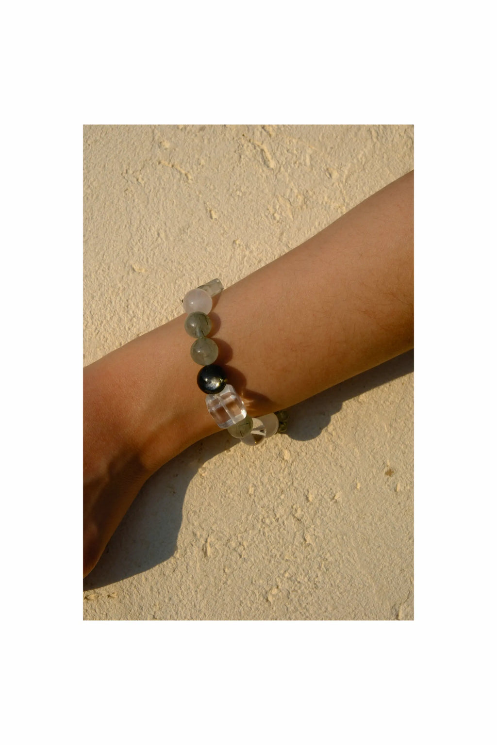 Green Rutilated Quartz & Green Mica Bracelet