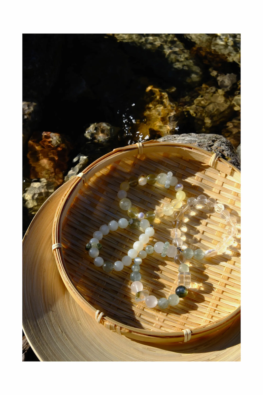 Green Rutilated Quartz & Citrine Double Wrap Bracelet