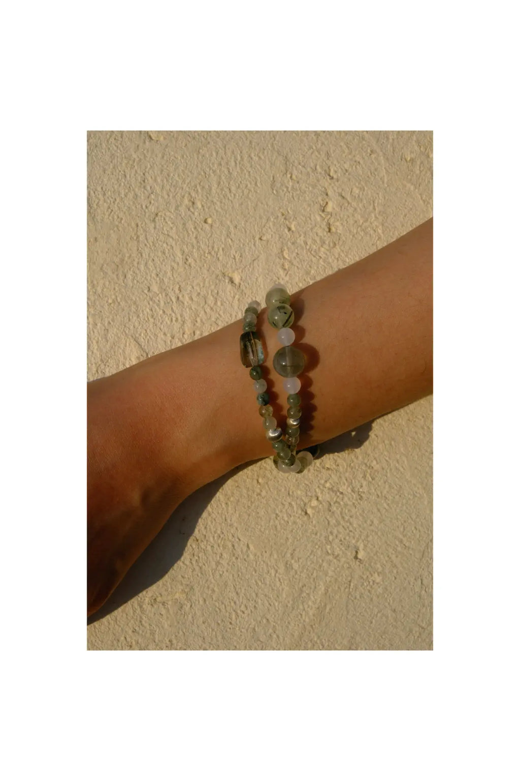 Amethyst & Purple Rabbit Hair Double Wrap Bracelet