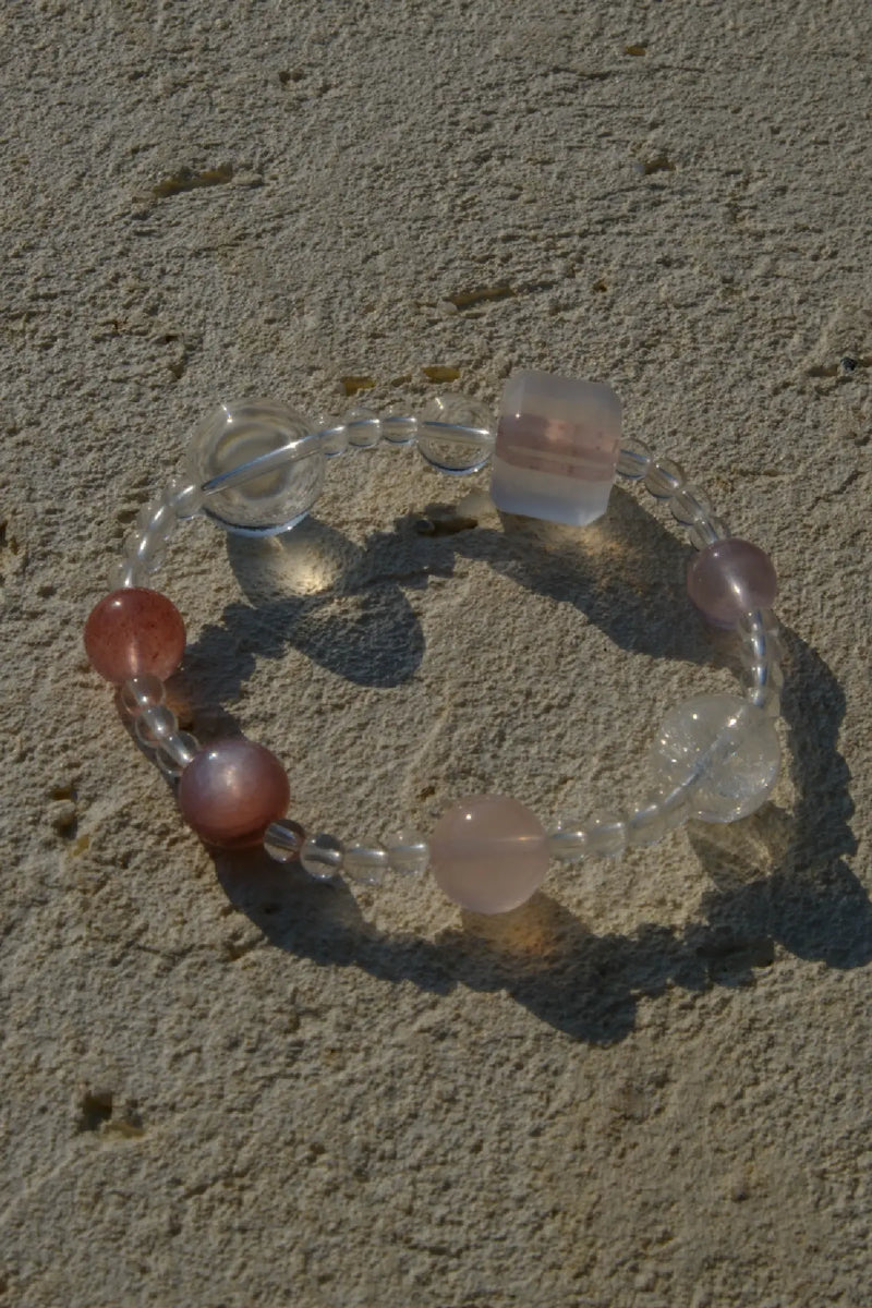 Rose Quartz & Clear Quartz Bracelet